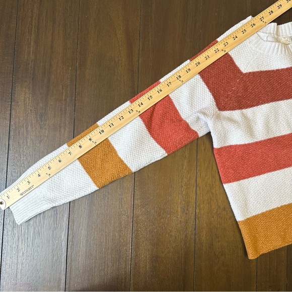 Pinque Pullover Sweater XS Orange & White - Picture 6 of 7